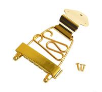Gold Guitar Trapeze Tailpiece 6 String Replacement Stop Bar for Archtop for jazz LP for sg Electric Guitars Metal 82.3x79mm(Gold)