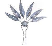 Gold Hair Fork Thai Hair Pin Leaf Hair Stick Gold Hair Chopsticks For Women Thai Traditional Gold Hair Stick For Buns