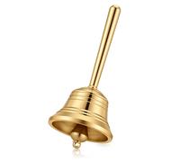 Gold Hand Bell, Super Loud Brass Dinner Bell, 3.2" Small Handbells for