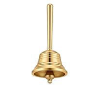 Gold Hand Bell, Super Loud Brass Dinner Bell | 3.2" Small Handbells for Seniors, Bedside, Teacher, Call Bells for Classroom, Meditation, and Pet Training, 3.9cm Diameter