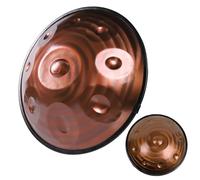 Gold Handpan Drum Set for Adults 440Hz 432Hz Steel Percussion Instrument D Minor Handpan with Hand Drum Stand and Soft Bag (Color : 9 notes, Size : 432Hz)