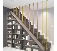 Gold Handrails for Stairs Anti Slip Banister Rails for Indoor Concrete & Wooden Steps Adjustable 30 150cm Perfect Loft Railing Solution (85cm/33in)