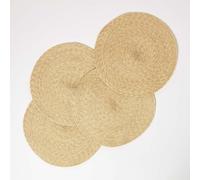 (Gold) Handwoven Round Placemats Set of 4