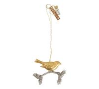 Gold Hanging Bird On Brand 3.5cm Gold one size