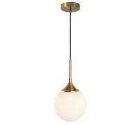 Gold Hanging Pendant Light for Kitchen Island, Clear Bubble Glass Globe, Mid Century Modern Fixture, Suitable for Living & Dining Room