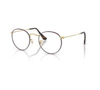 Gold Havana Round Metal Eyewear Frames- unisex- Ray-Ban- Glasses- Yellow- 50 MM- Accessories 50 MM