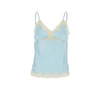 Gold Hawk lace V-neck sleeveless top - Blue S