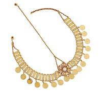Gold Head Chain for Women Girls, Vintage Crystal Headpieces, Boho Festival Egyptian Renaissance Headpiece Head Chain for Wedding Prom Birthday Party, 1 Count (Pack of 1), Rhinestone, Cubic Zirconia