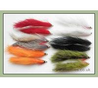 Gold Head Zonker Trout Flies, 12 Pack, Mixed Size 8/10, For Fly Fishing