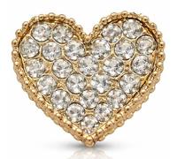 Gold Heart Diamante Shank Buttons - 21mm - Pack of 1