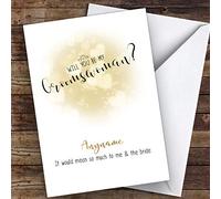 Gold Hearts Will You Be My Groomswoman Personalised Greetings Wedding Card | Wedding Card | Will You Be
