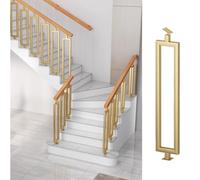 Gold Hollow Iron Rectangular Stair Balusters Customizable Indoor Stair Pins Adjustable Support Post for Stair Railing System - Perfect for Home Decor and Safety