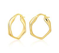Gold Hoop Earrings for Women - Large Geometric, Twisted, Square, Chunky Drop Earrings by Hypoallergenic Minimalist Jewelry