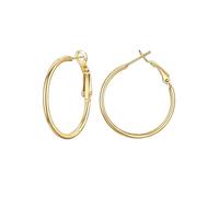 Gold Hoop Earrings for Women Large Hypoallergenic Lightweight 2MM Thin Big Hoops for Women Ladies Gold Plated 30MM
