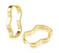 Gold Hoop Earrings for Women, Small Geometric Hoop Hypoallergenic Small Thick Earrings Twisted Hoops Earring Minimalist Irregular Hoops Earring Jewelry Women Girls