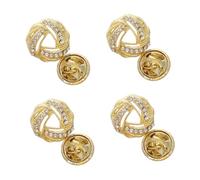 Gold Hoop Lapel Ring Tie Clutch Costume French Silky Bow Ornaments Pin Backs Pearl Brooch Snap l Pins Scarf Buckle Brooches Metal Golden