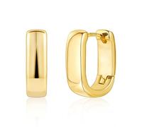 Gold Hoops Earrings for Women, Small Huggie Hoop Hypoallergenic Small Thick Earring Square Hoop Earring Oval Wide Hoops Earrings Trendy Jewelry Gifts for Women Girls