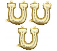 Gold Horseshoe Foil Balloon Set - 3-Pack Party Decorations for Equestrian Celebrations