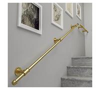 Gold il Kit for Stairs, 1.5-19.5 ft Adjustable Metal Stair Railing for Elderly, Kids, Disabled, Pregnant Women - Easy Installation Safety Solution