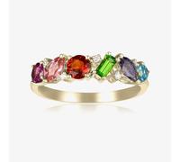 Gold Impression 9ct Yellow Gold Multi Stone Dress Ring DOM345 M