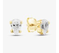 Gold Impression 9ct Yellow Gold Pear Cut Cubic Zirconia Stud Earrings 1.57.0026