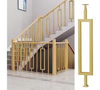 Gold Indoor Stair Railing Balusters with Adjustable Angle Bracket - Decorative Spindles for Decks Porches Steps & Gardens - Available in 1 to 30 Packs