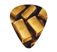 gold ingots Durable guitar picks - three thicknesses of thin, medium and thick are available, suitable for guitar, bass, electric guitar and ukulele