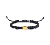 Gold Initial Bracelets for Women Men A-Z Initial Bracelet Tiny Initial Heart String Bracelets Handmade Braided 26 Letter Bracelet for Women Adjustable Chain Aphabet Jewelry for Couple Best Friends