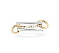 Gold Interlocked Stackable Rings for Women Pave Stack Rings Non Tarnish Rings Set, Shine Cubic Zirconia Rings for Women, Metal, stainless-steel