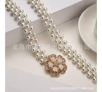 (gold) INYHESKY [Romance at the Waist] Exquisite and versatile elastic waist chain with diamonds, flowers and pearls to show off your waist