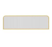 Gold Iron Divider Panel - 40x150cm Semi- for Dining Areas Office Workspaces Restaurants & Public Spaces - Stylish Countertop Partition.
