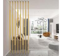 Gold Iron Floor-to-Ceiling Partition Post 100-300cm 5-Piece Freestanding Divider Column for Home Office Cafe and Restaurant Decor (240cm/94in/7.9ft)