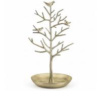 Gold Jewellery Tree Stand Vintage Birds Organiser Rack Tower Display Trixes
