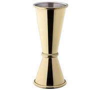 Gold Jigger 25ml & 50ml - Case of 6-25ml & 50ml Spirit Measure, Gold Finish