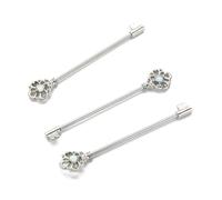 Gold Key Ear Scaffold Bar Barbell Piercing Cartilage Earring Body Jewelry Industrial Piercing Ethnic Indian JewelryDeft and Professional