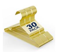 Gold Kids Hanger 30 Pack, Metal Hanger Baby Clothes, Children Infant Hanger for Coat Suit Shirt