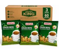 Gold Kili Instant Ginger Drink 60 Sachets (3 x 20 Sachet Packs) | Authentic Singapore Instant Ginger Beverage | Just Add Hot Water | Value Multipack Grocery King