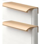 Gold Kitchen Cabinet Handles Modern, 2 Pack Hidden Furniture Handles Aluminum Alloy | Anodized, Drawer Pulls Hole centers: 64-1024mm Cupboard Door Pulls Concealed Wardrobe Handle Pull 320mm/12.5in