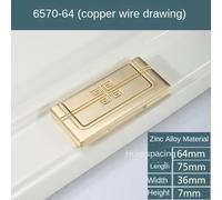 Gold Kitchen Cabinet Handles Push Pull Door Handle Imitation Copper Zinc Alloy Decorative Furniture Drawer Flush Knobs(6570-64mm-Copper)