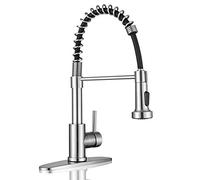 Gold Kitchen Water Filter, Stainless Steel, Reverse Osmosis Or Water Filtration System, Beverage Non-Air Gap, 360 Swivel, 1.8 Gpm, Single Hole, Deck Mount, Gold Finish,Brushed Nickel Finish