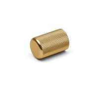 Gold Knurled Cabinet Knob Small Textured Brass Cylinder Button Pull 18mm Diameter Kitchen Cupboard Door Drawer Furniture Upcycle Handle