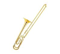 Gold Lacquer Bass Trombone Brass Instrument Beginner Trombone