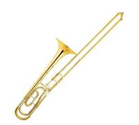 Gold Lacquer Brass Body Bb/F Tone Bass Trombone Musical Instruments With Accessories Trombone for Beginner