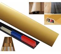 Gold Laminate Door Threshold Adjustable Height/Pivots 50mm x 90cm Easyclip
