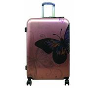 (Gold, Large) Hampton & Stewart Butterfly Hard Shell Suitcase