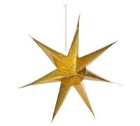 (Gold) Large LED Decorative Festive Paper Star Hanging Christmas Lantern Xmas Lights