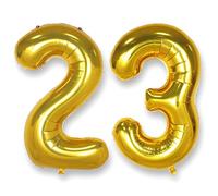 Gold Large Number 23 Balloons: 40 Inch Giant Foil Number Balloons Big Helium Balloon Age 0-60 for Birthday Party Baby Shower Decorations