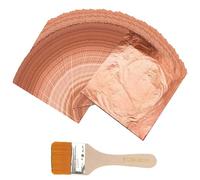 Gold Leaf, 100 Sheets Rose Gold Foil Paper for Gilding, Painting Arts Crafts Nails Furniture and Home Decor - Pure Copper Leaf - Imitation Gold Leaf (14x14cm)