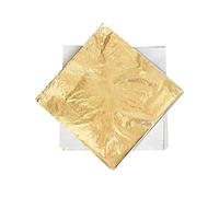 Gold leaf company Gold Leaf Sheets, 50 Sheets, Gilding Foil for Gilding, Resin Art, Decoration Crafting, Paintings, Arts Crafts, Nail Decoration ,Furniture, Size 8cm×8cm (50)