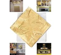 GOLD LEAF COMPANY Sheets, Sheets, 8 by 8.cm Gilding Foil for Gilding, Resin Art, Decoration Crafting,DIY, Paintings, Arts Crafts, Nail Deco,Furniture, Size 3.14 * 3.35 (50, )